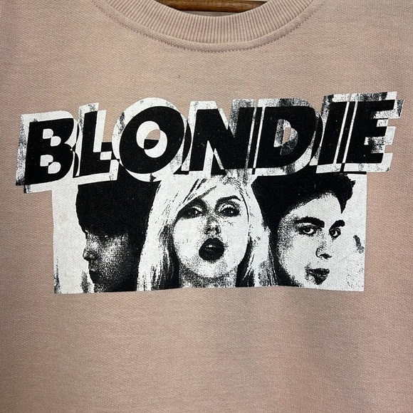 Blondie - Blondie Band Graphic Light Pink Long Sleeve Sweatshirt Size Small - Picture 7 of 10